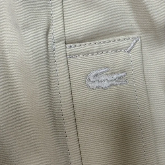 NEW Lacoste Women's Beige light Khaki Short trench coat pea coat . NWT size 38 - Picture 7 of 9
